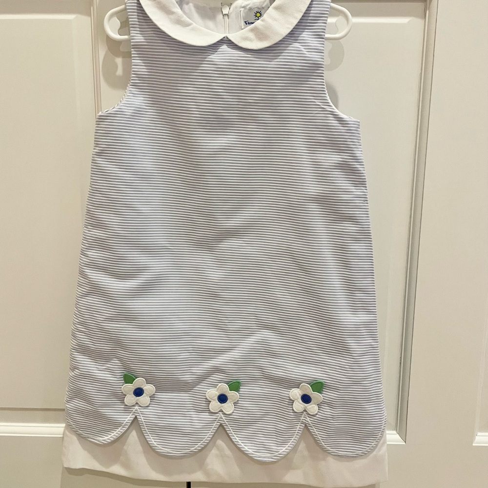 Florence Eiseman Ottoman Dress, Blue, Size 6